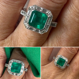 Colombian Emerald Ring 3.34 cts
