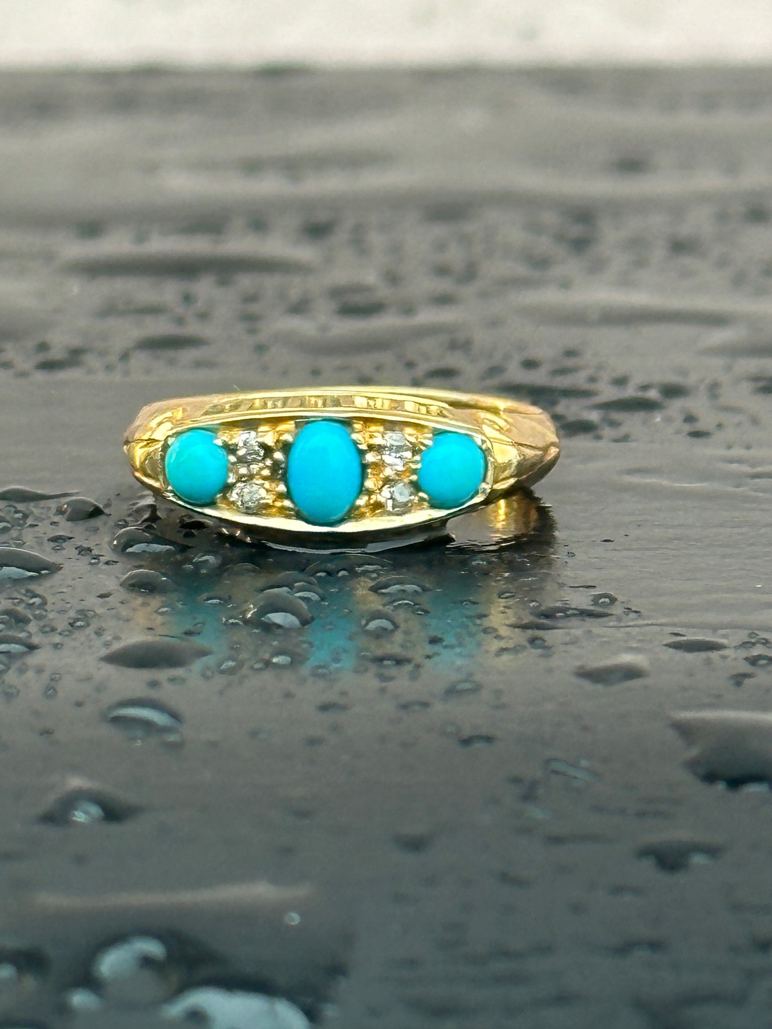 Vintage Turquoise 18k Ring