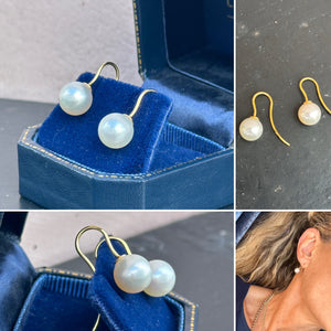 Pearl Gold Hook Earrings