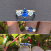 Sapphire & Diamond Three Stone Ring