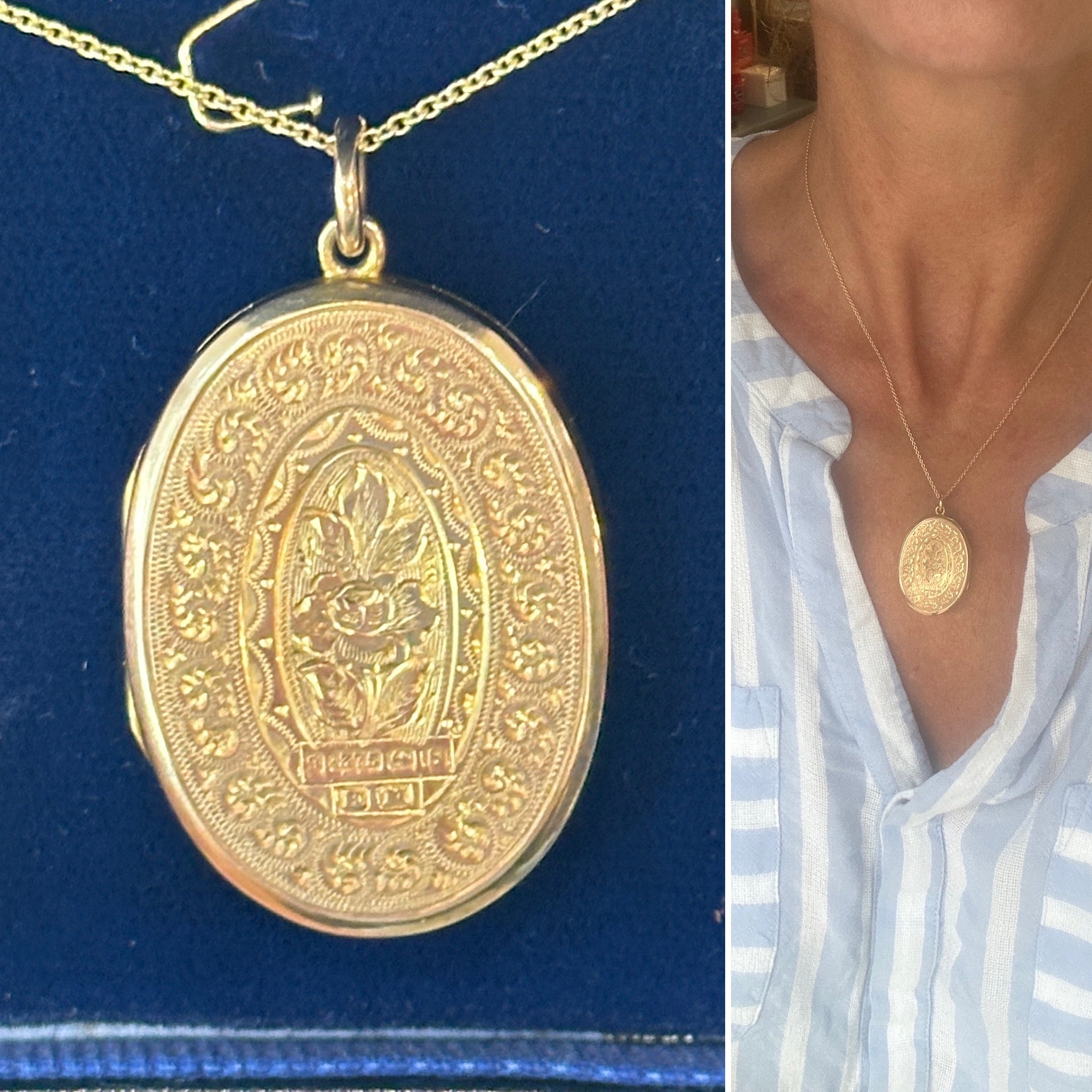 Vintage Gold Oval Locket