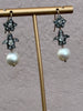 Antique Diamond Pearl Earrings