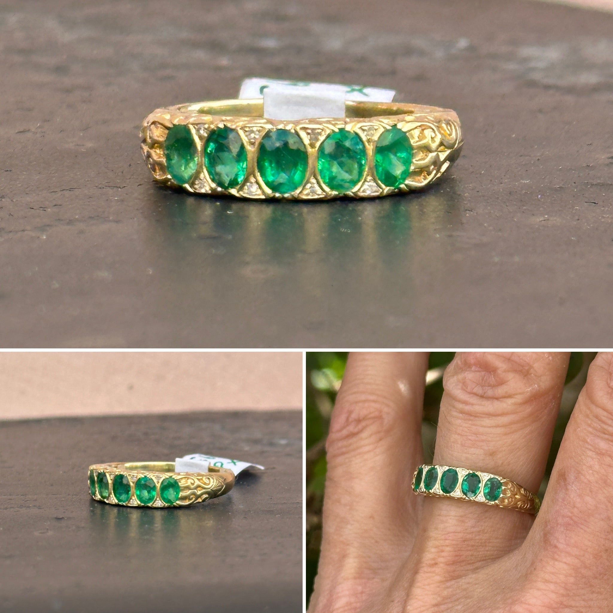 Antique Emerald Gypsy Ring