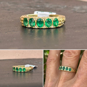 Antique Emerald Gypsy Ring