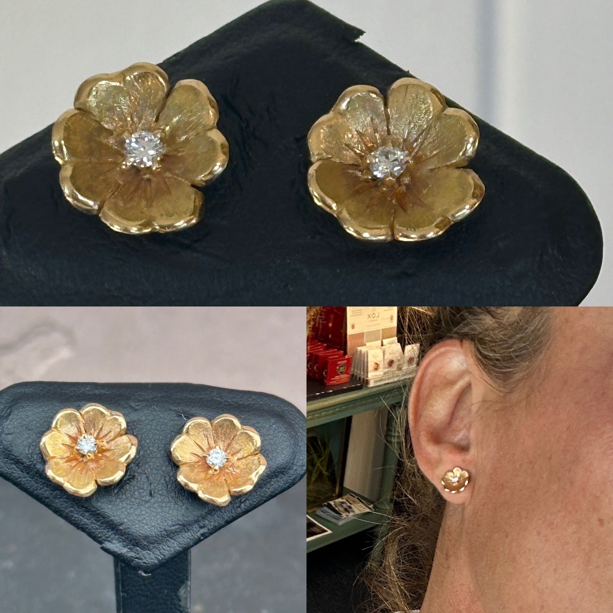 1950s Gold Earrings
