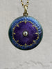 Antique Diamond Set Purple and Blue Enamel Locket