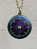 Antique Diamond Set Purple and Blue Enamel Locket