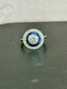 Sapphire Diamond Target Ring