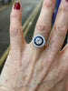 Sapphire Diamond Target Ring