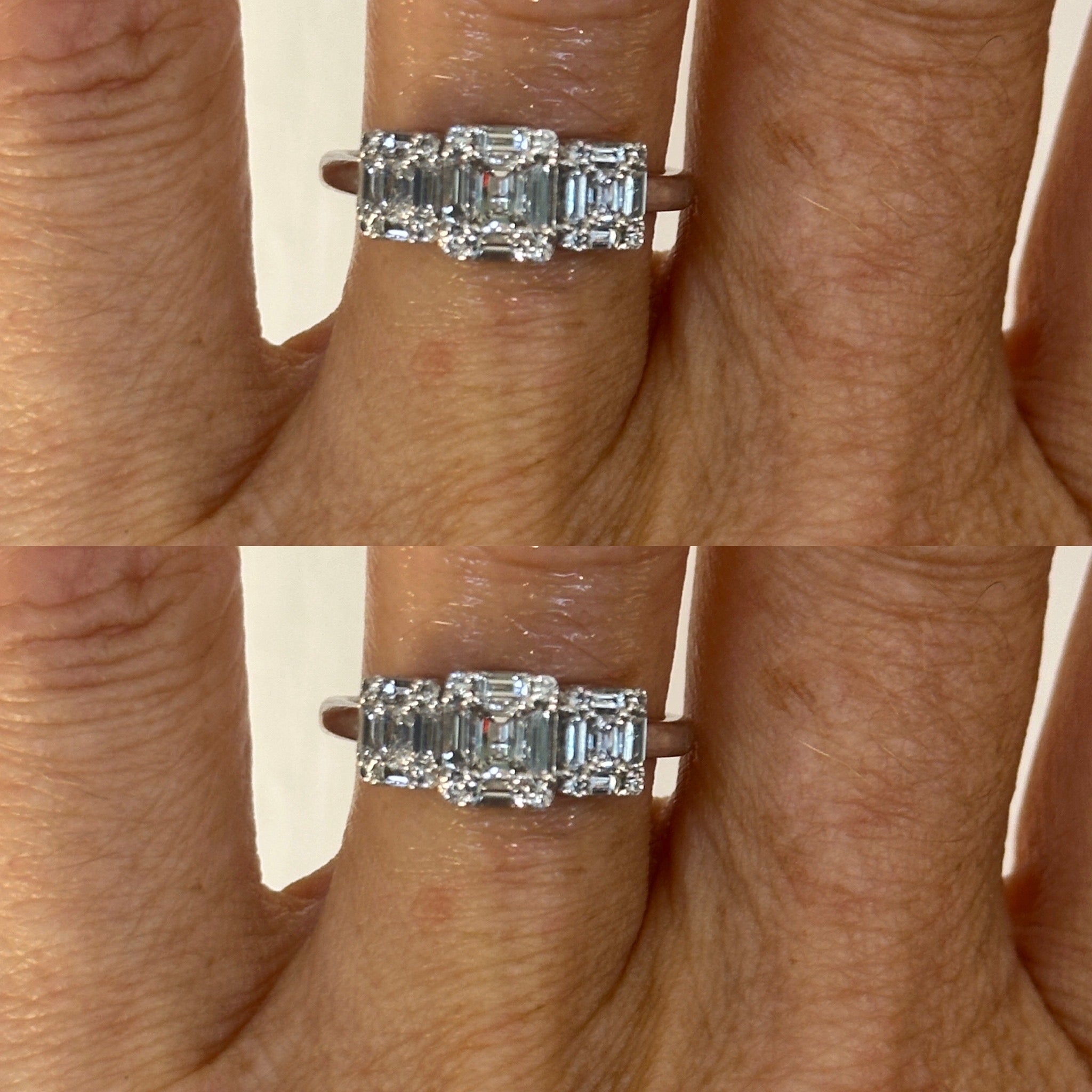 Emerald Cut Three Stone