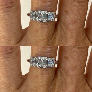 Emerald Cut Three Stone