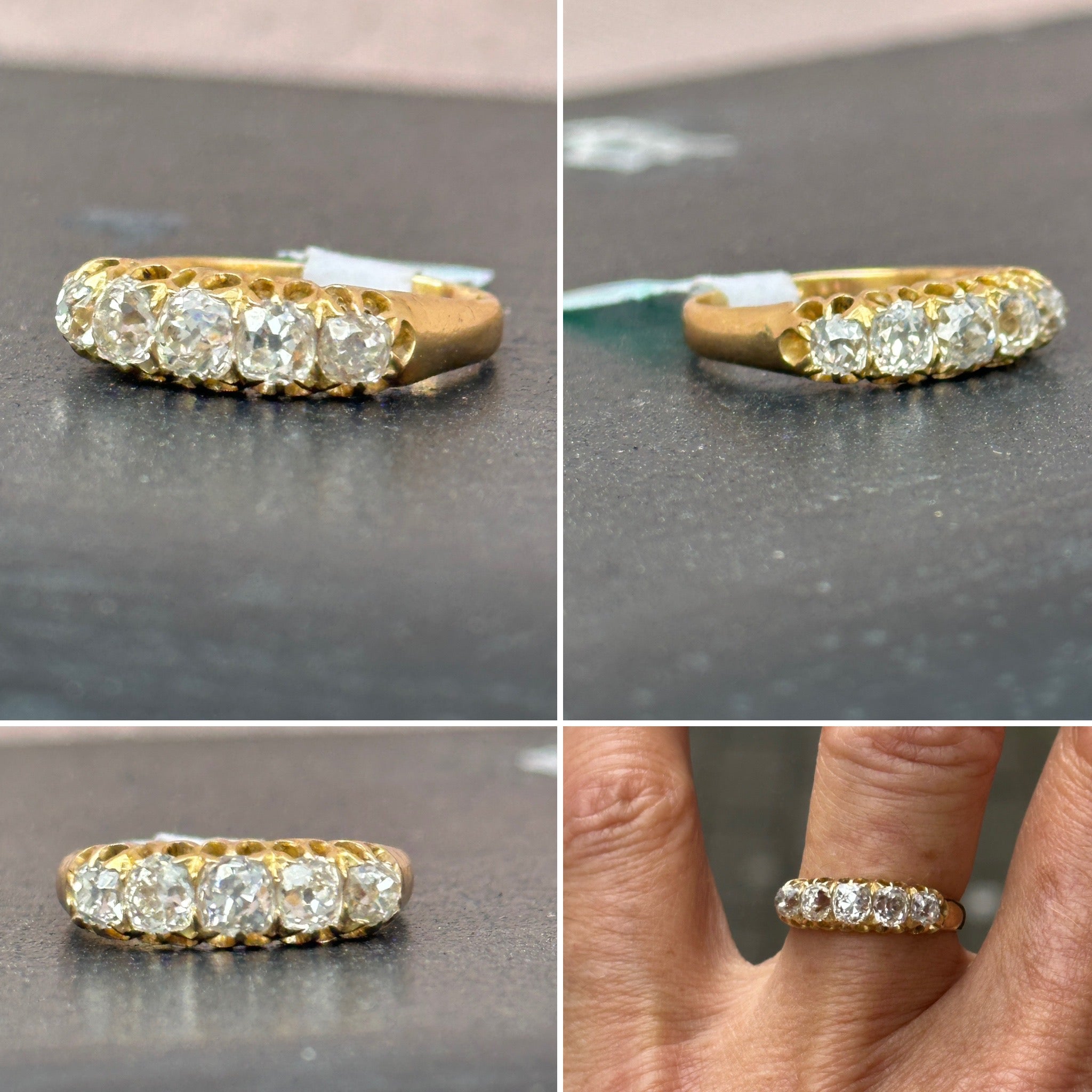 Antique Gold Gypsy Ring: Saffron