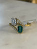 Emerald Toi et Moi Ring
