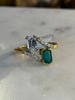 Emerald Toi et Moi Ring