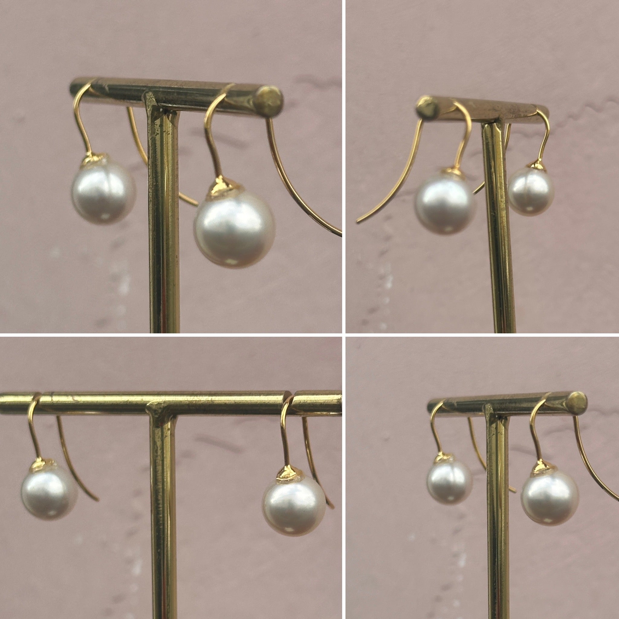 Gold Pearl Earrings