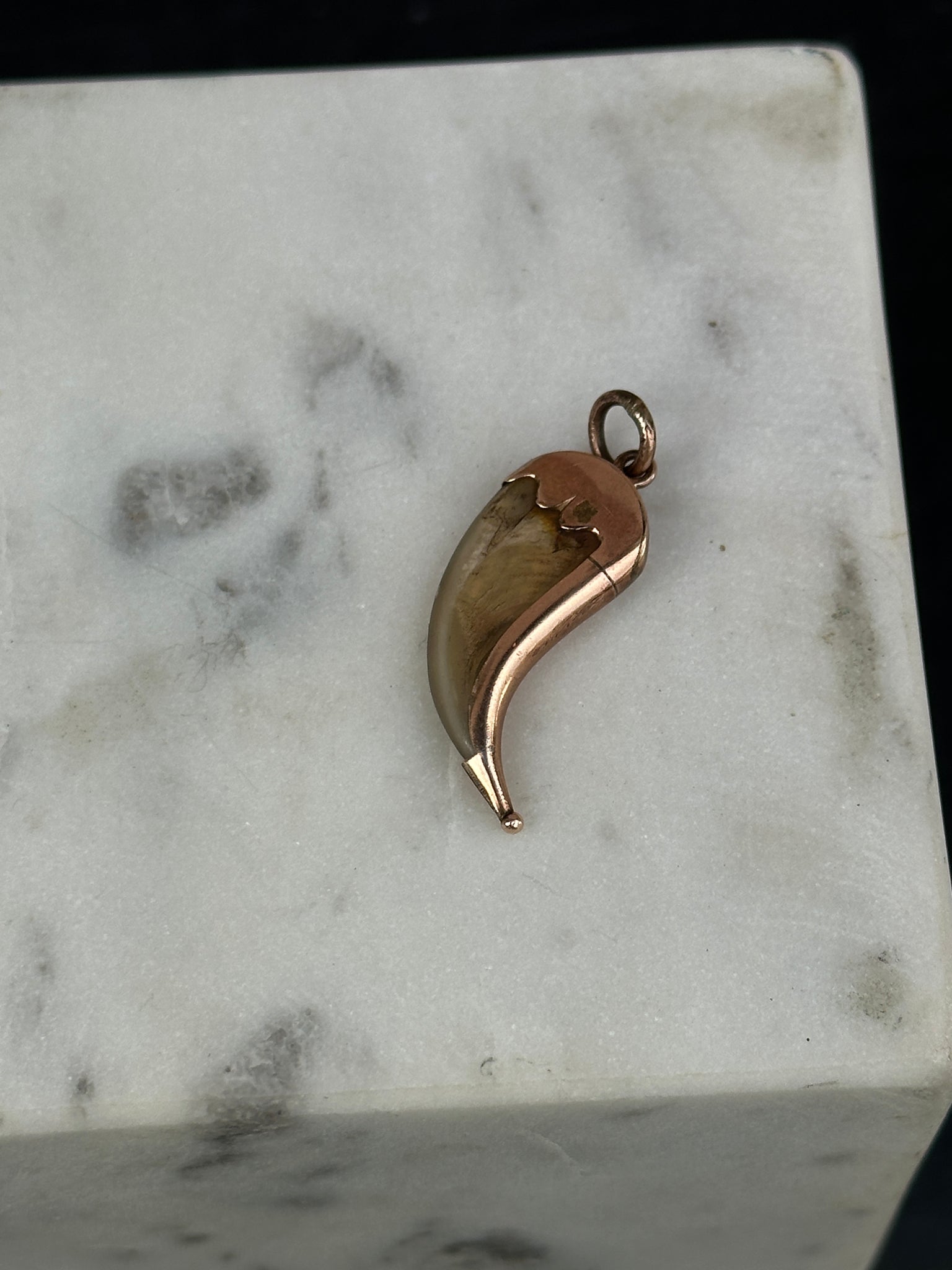 Vintage Gold Charm. Tribal.