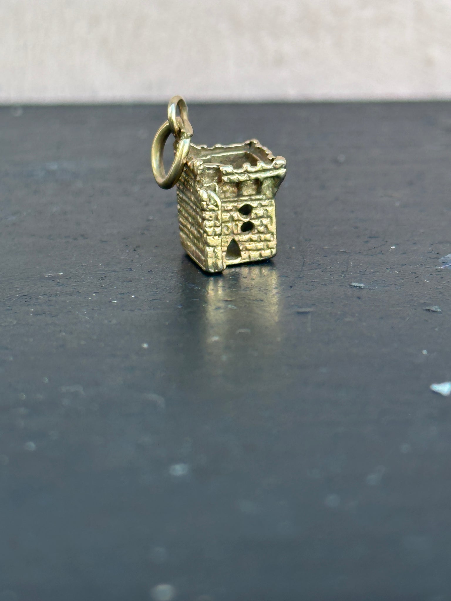 Norman Castle Gold Charm