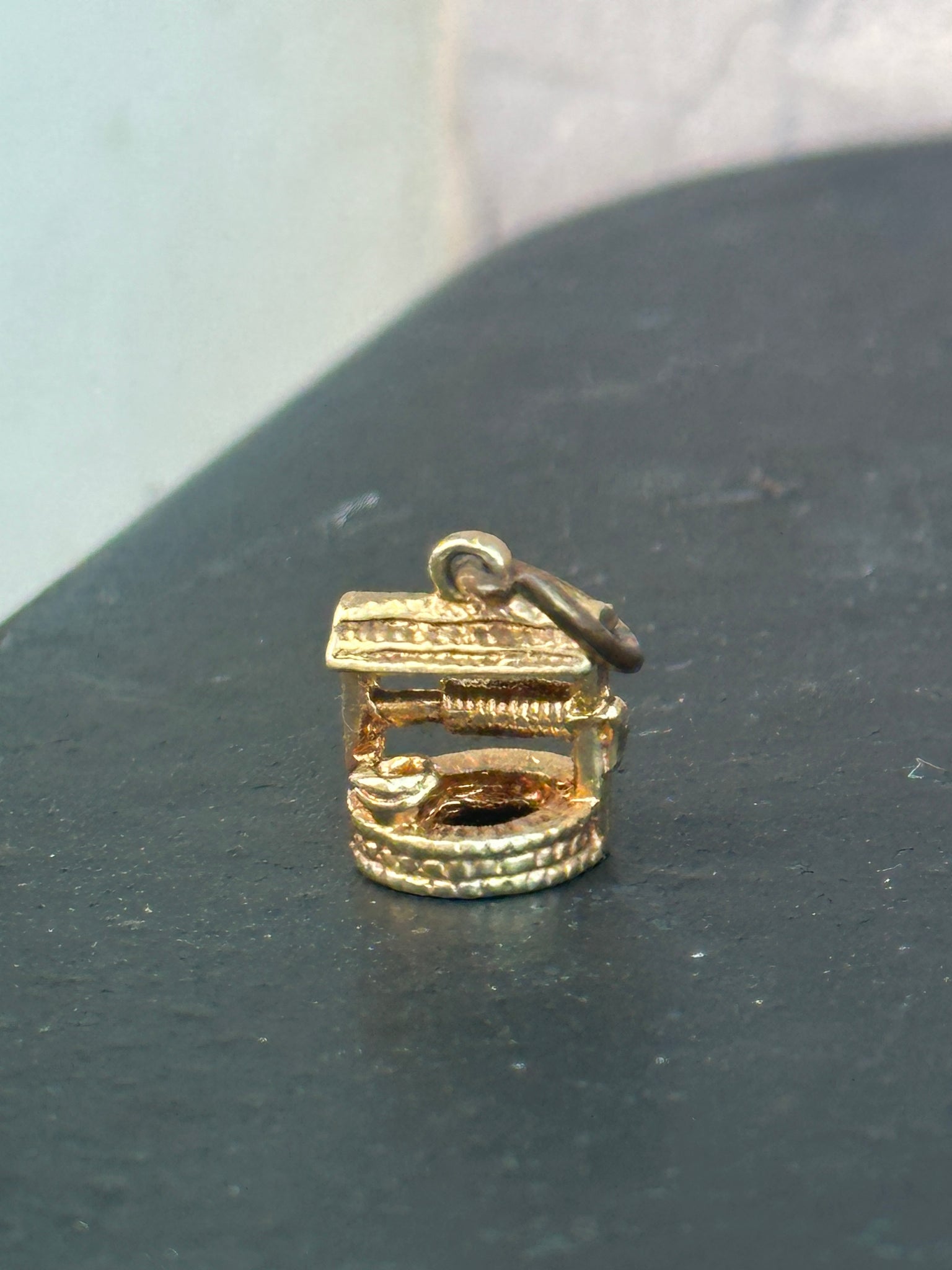 Gold Wishing Well Charm