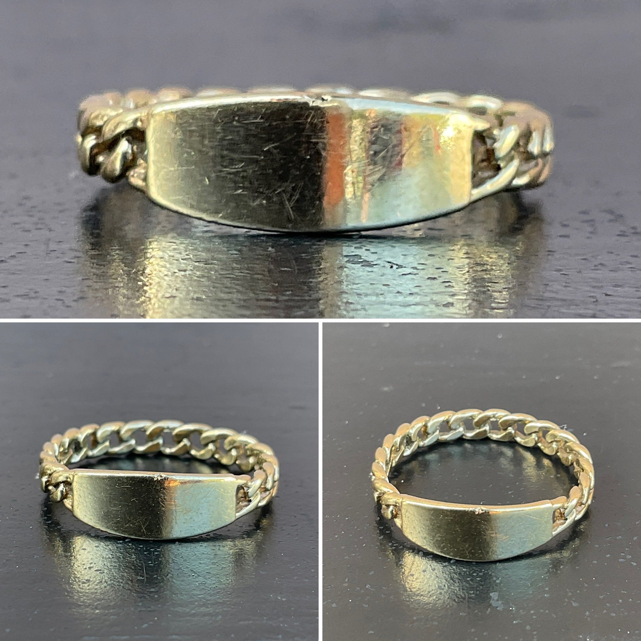 Yellow Gold Chain Band Ring