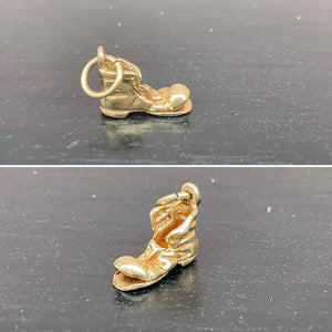 Vintage Gold Boot Charm