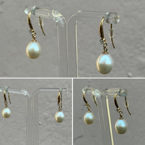 Pearl Earrings with Diamond