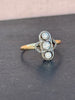 Art Deco Three Stone Ring
