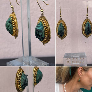 Victorian Cleopatra Scarab Earrings