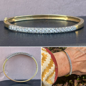 Gold Diamond Bangle