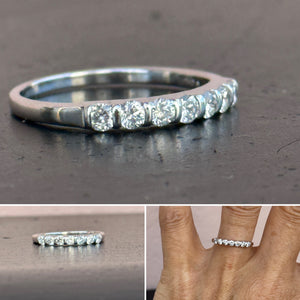Diamond 7 stone wedding ring