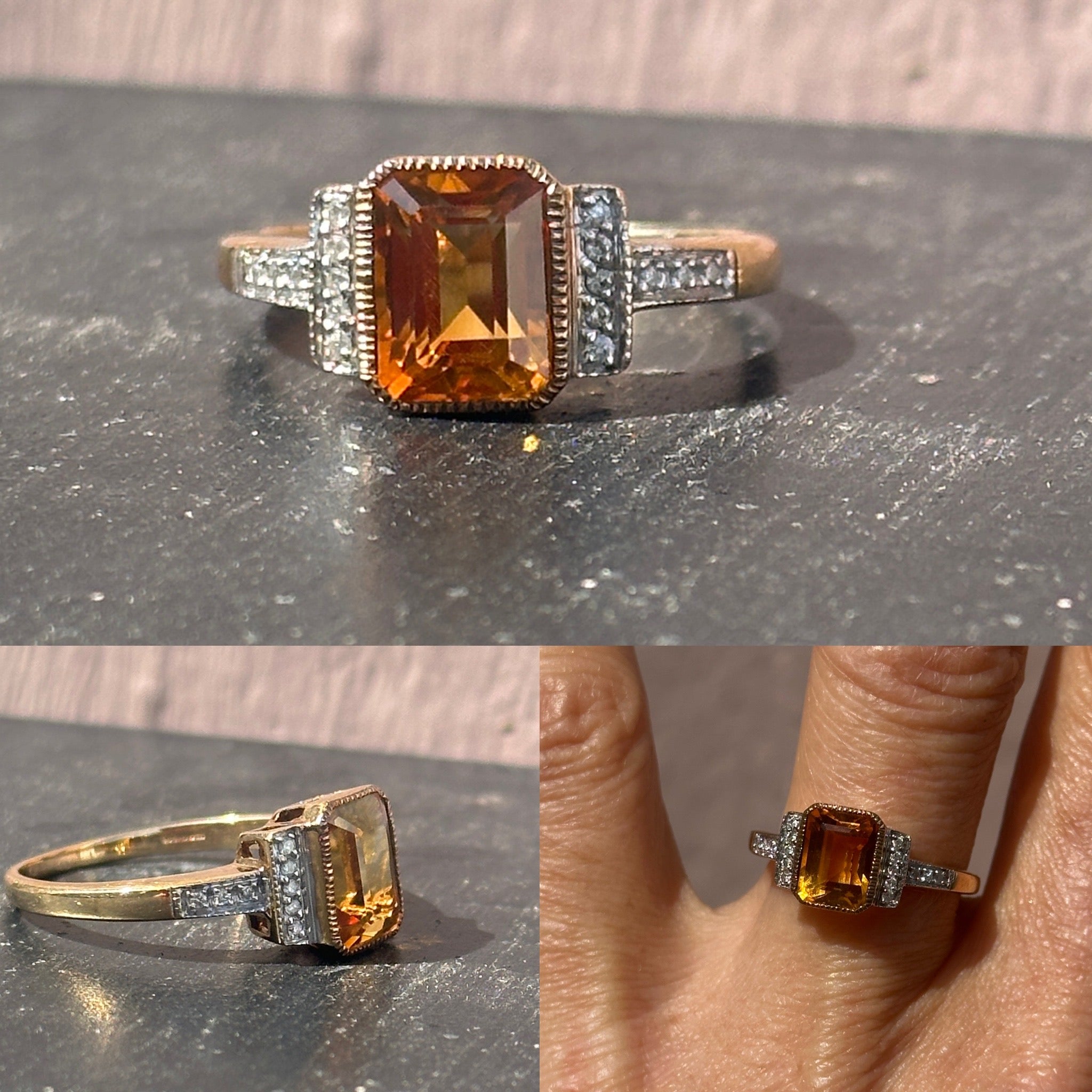 Citrine Gold Ring
