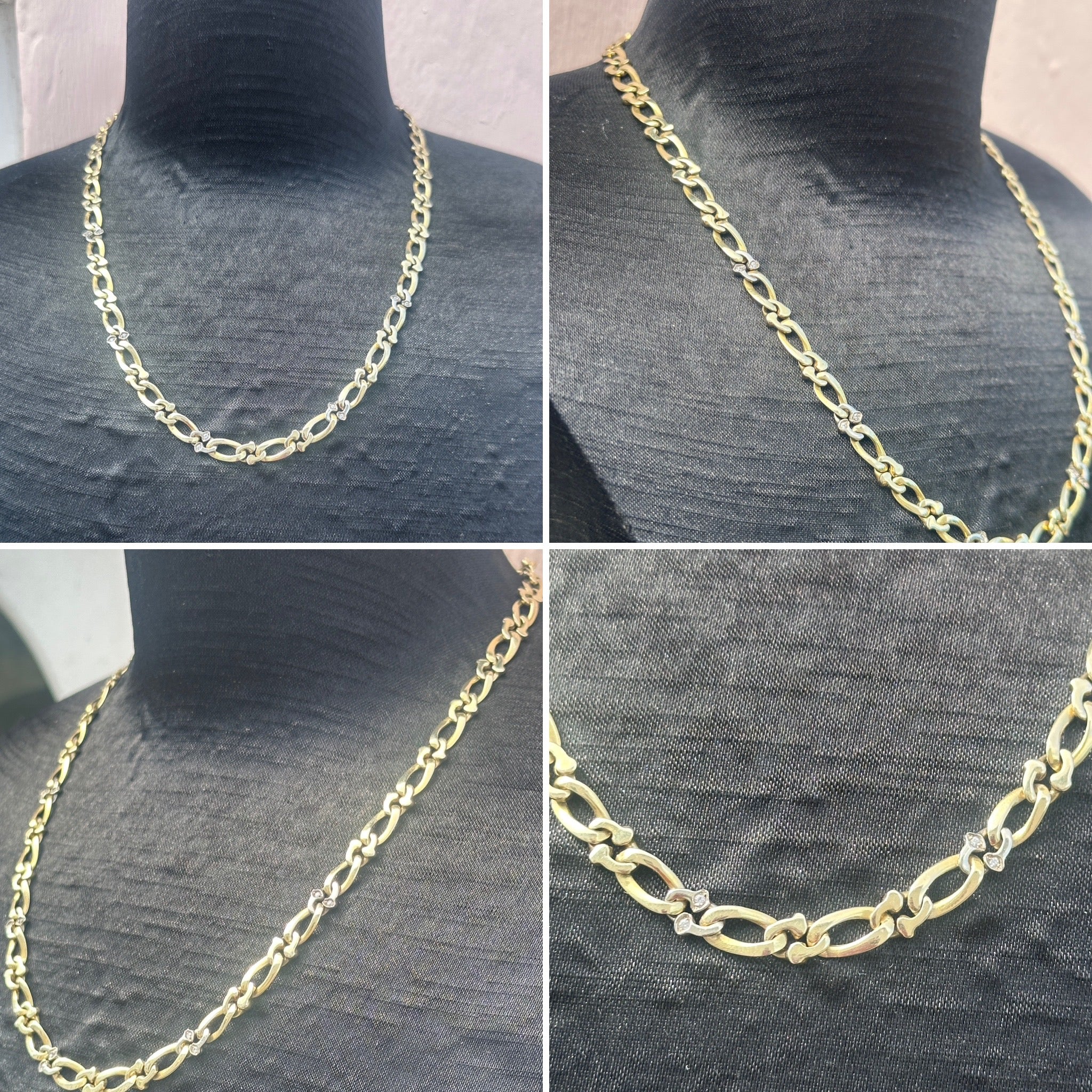 Gold Chain diamond detail
