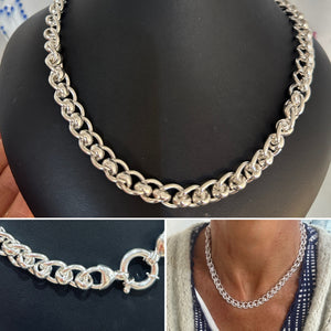 Sibéal Rollerball silver necklace