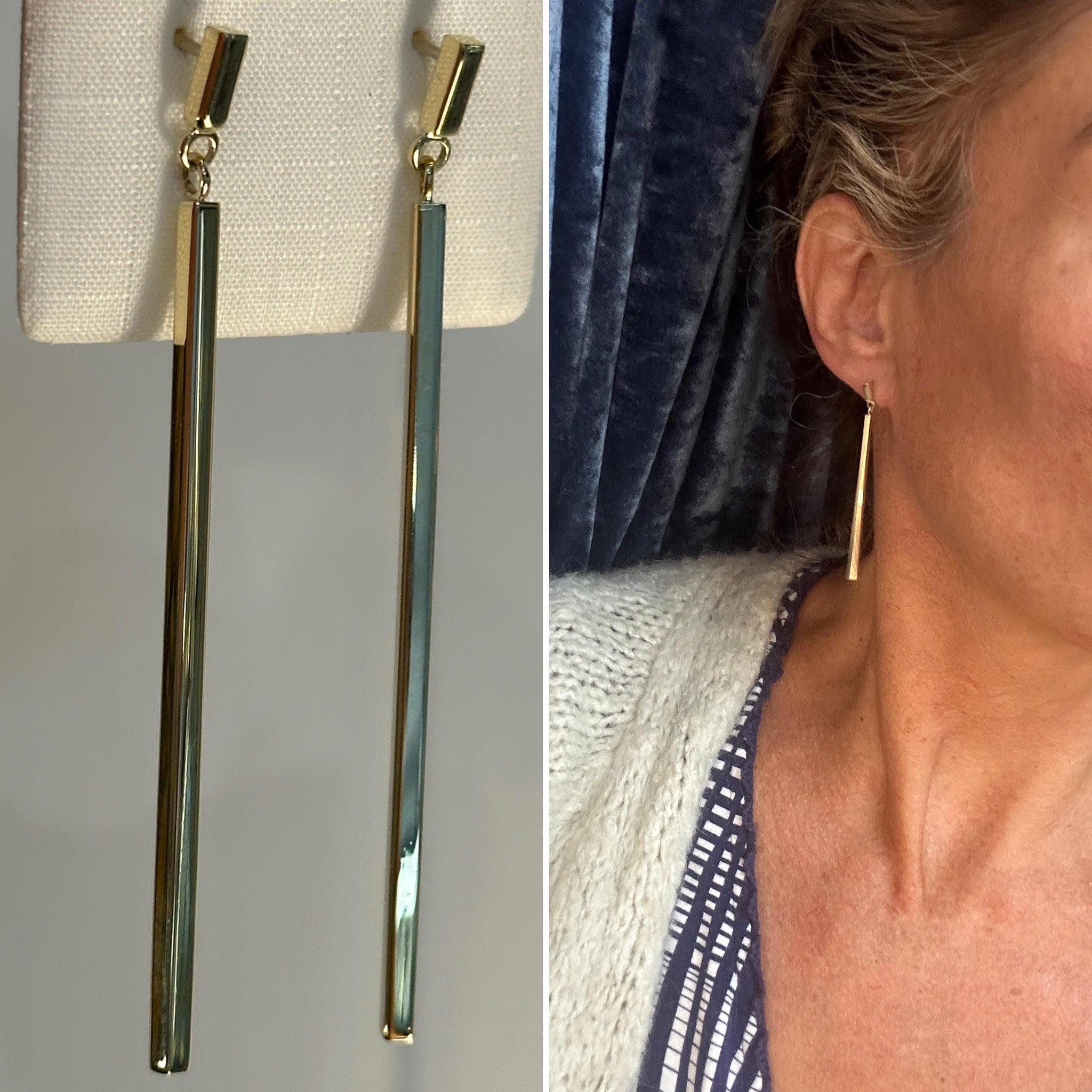 Kennedy: gold earrings