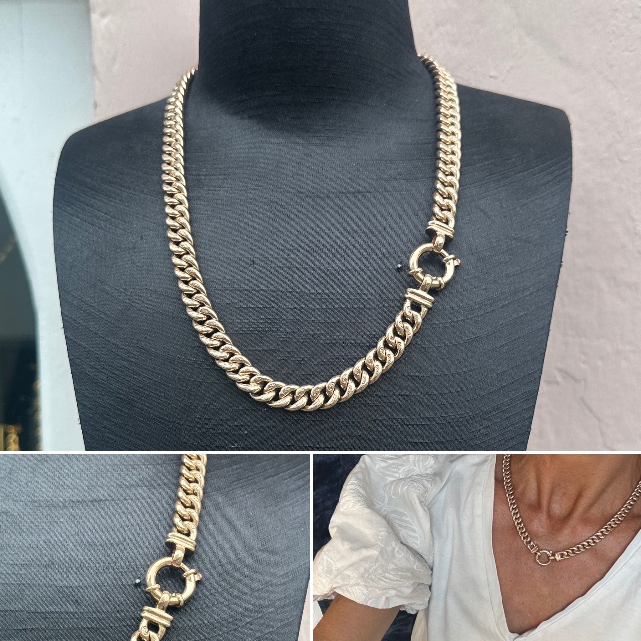 Gold Curb Necklace