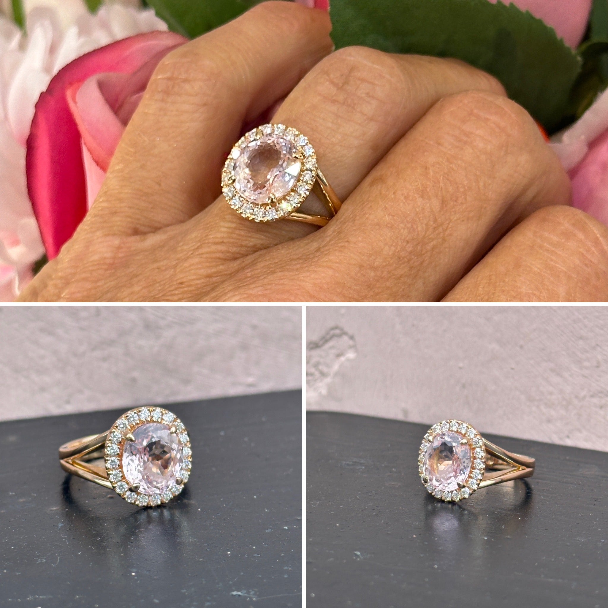 Morganite Gold Ring