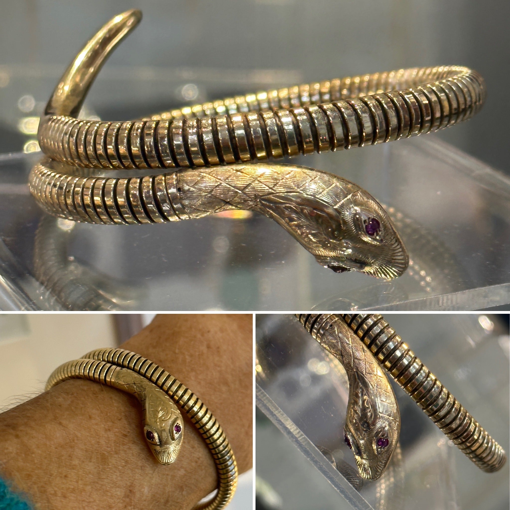 Vintage Gold Serpent Bracelet