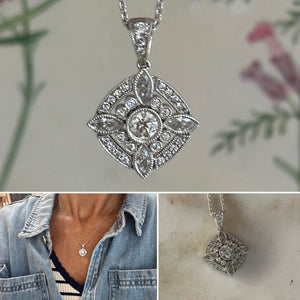 Art Deco Style Diamond Pendant