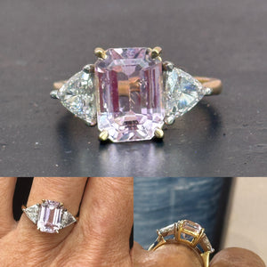 Pink Kunzite Ring