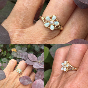 Opal Daisy Ring
