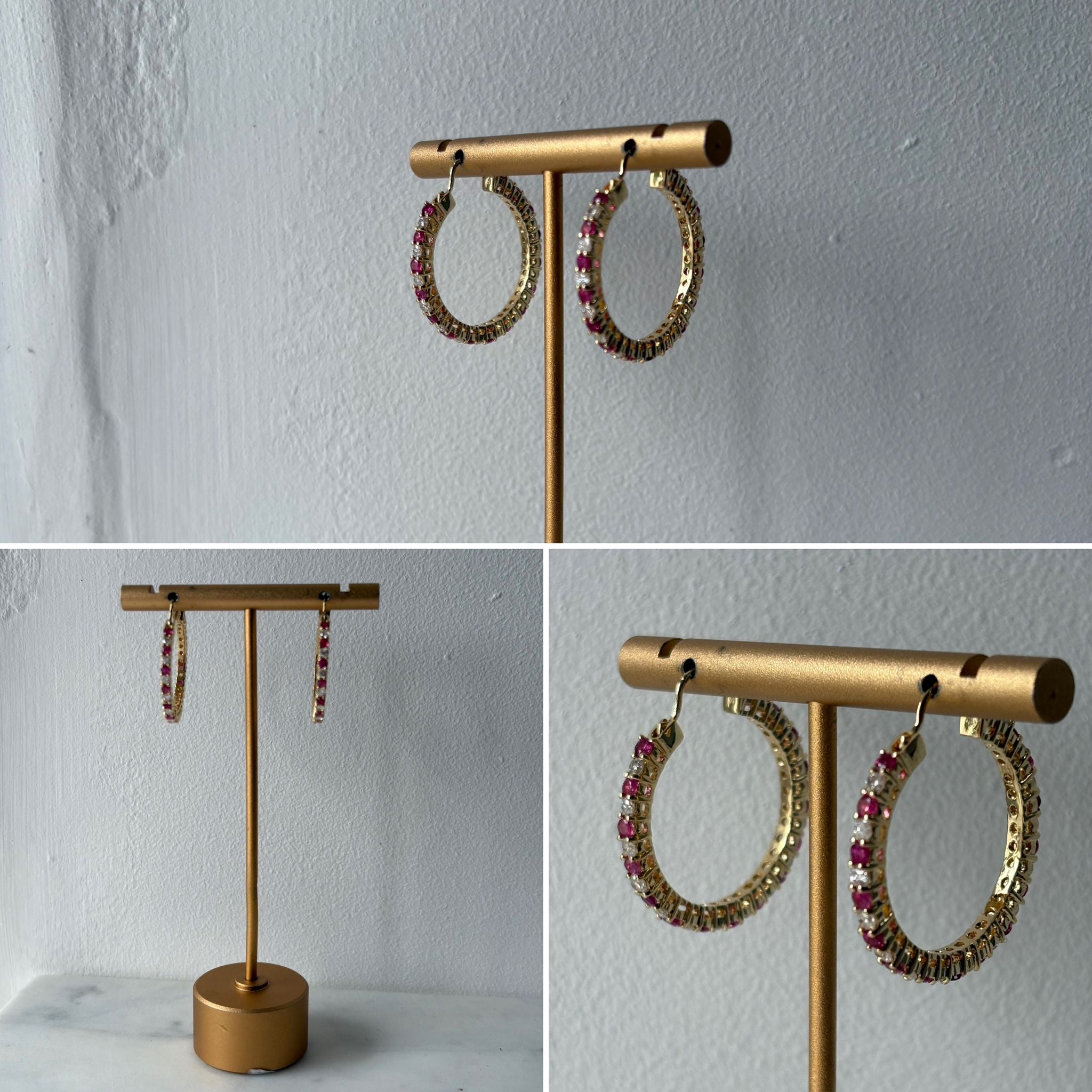 Ruby Hoop Earrings