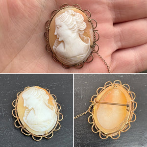 Yellow Gold Cameo Brooch