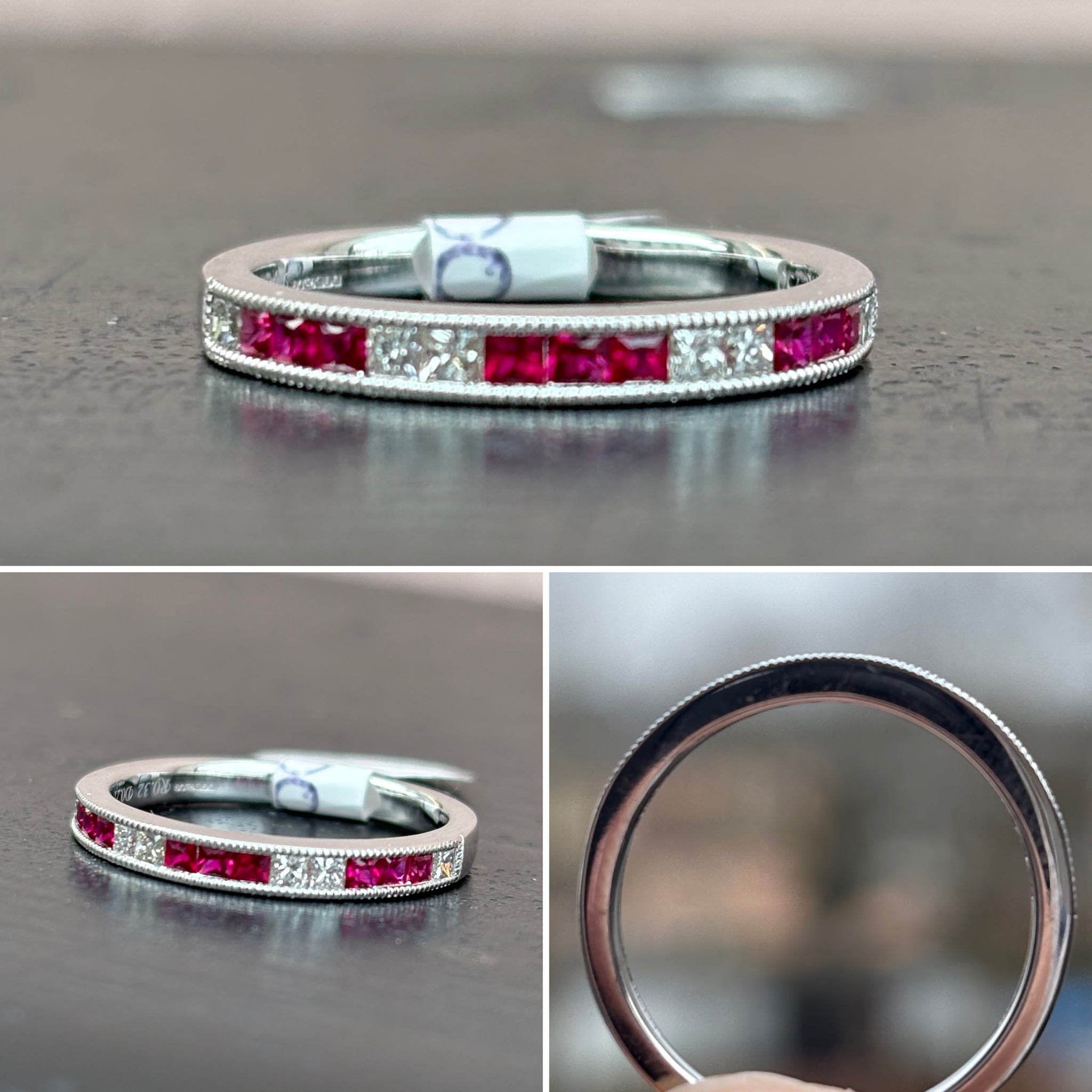 Ruby and Diamond Wedding Band