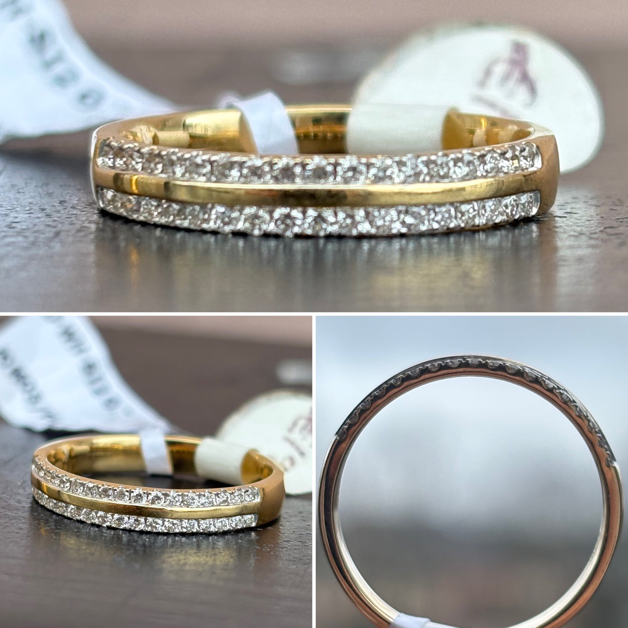 Diamond and Yellow Gold Wedding Band