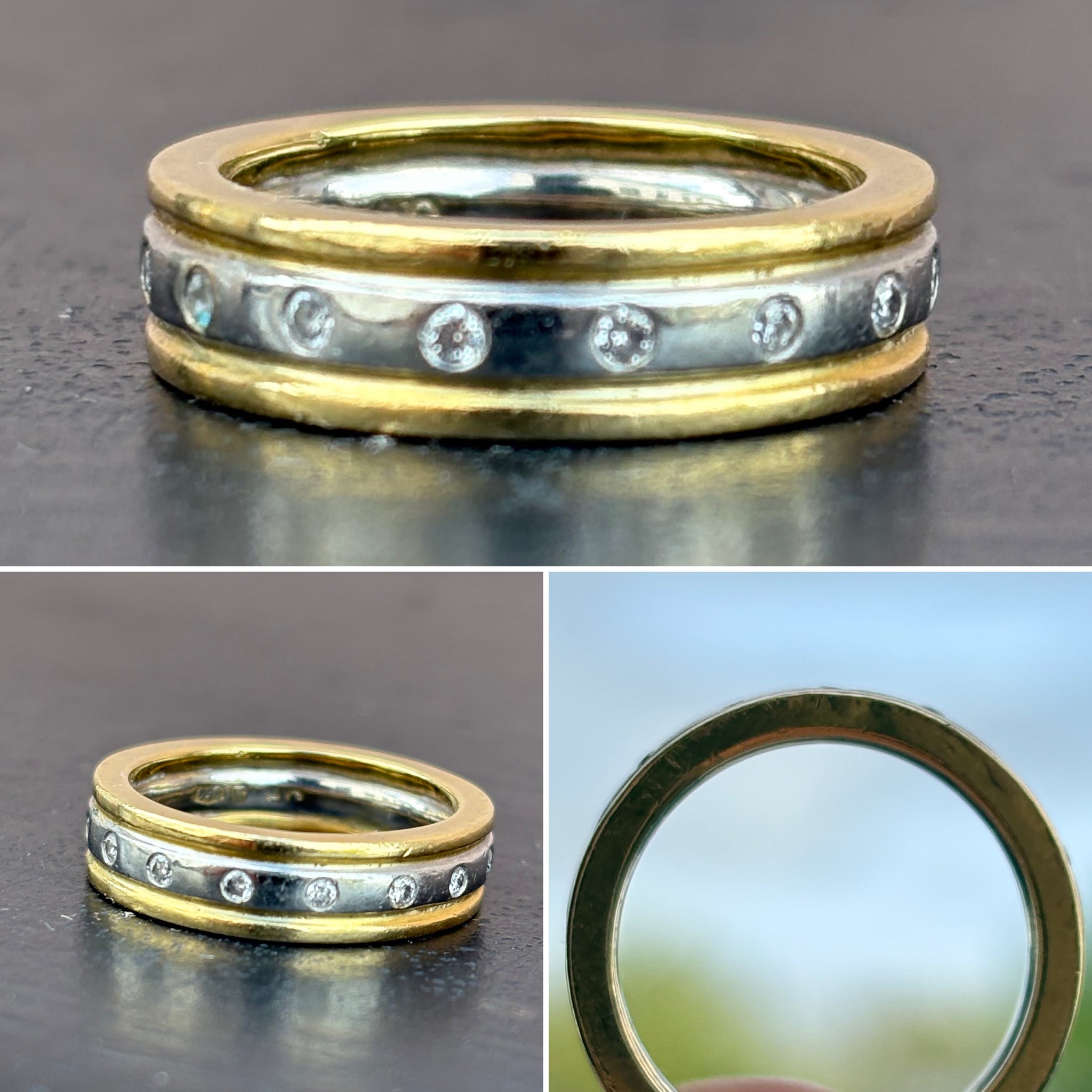 2 Colour Gold and Diamond RIng