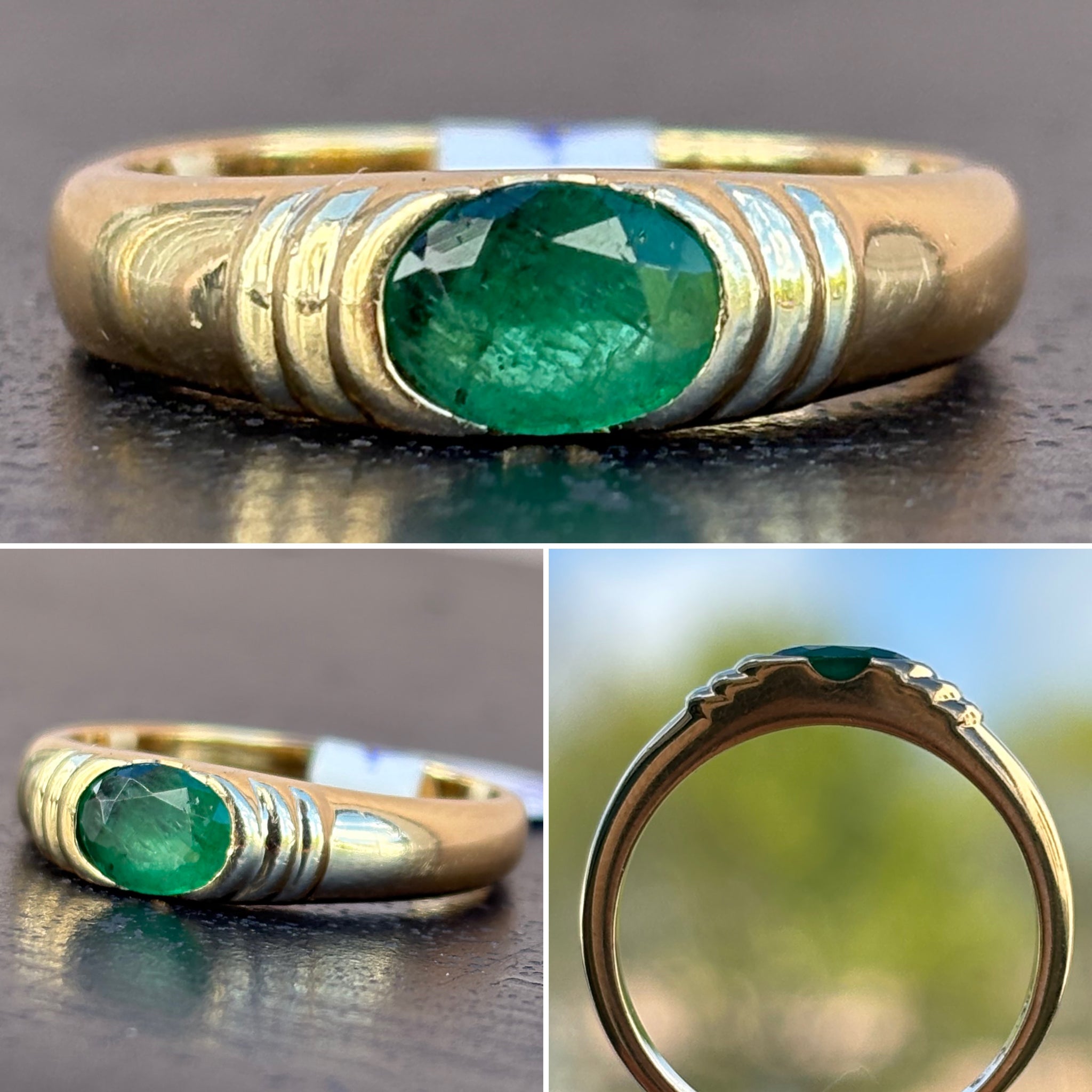 Emerald and Gold Ring