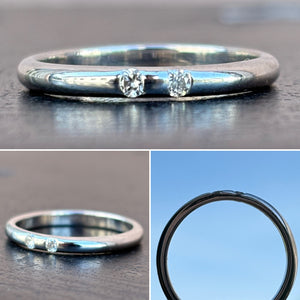 Diamond and White Gold Wedding Band