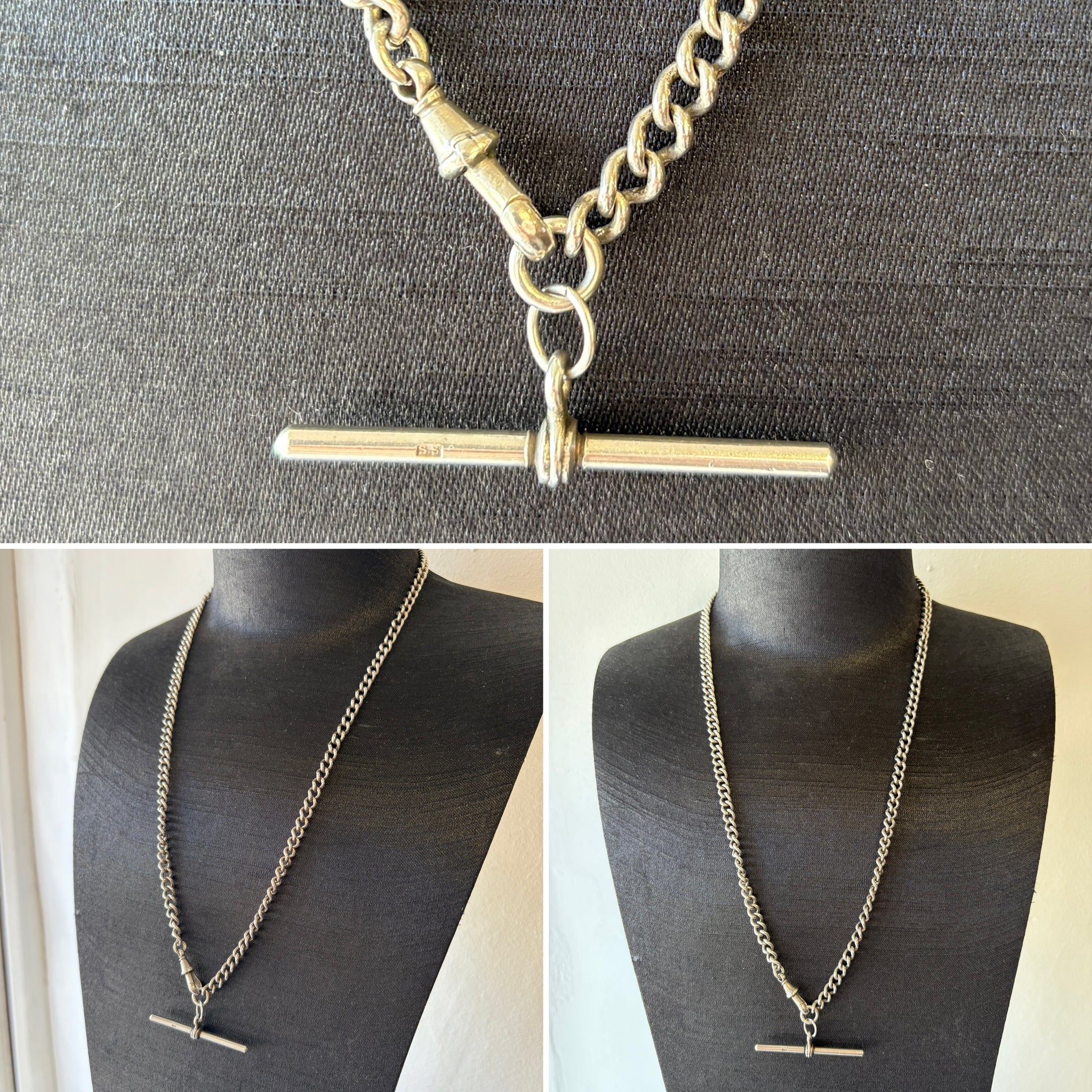 Vintage Silver Albert Chain
