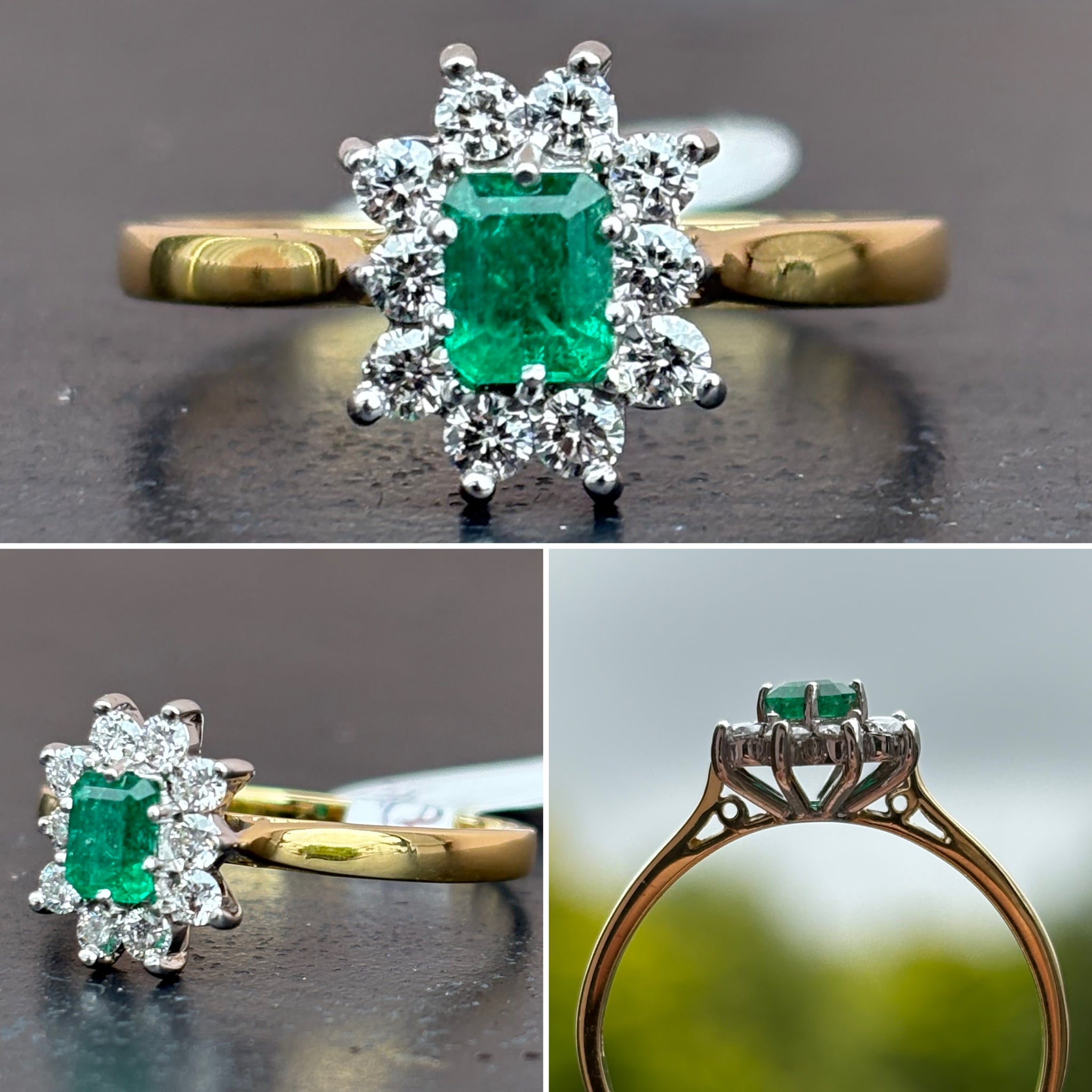 Emerald and Diamond Ring