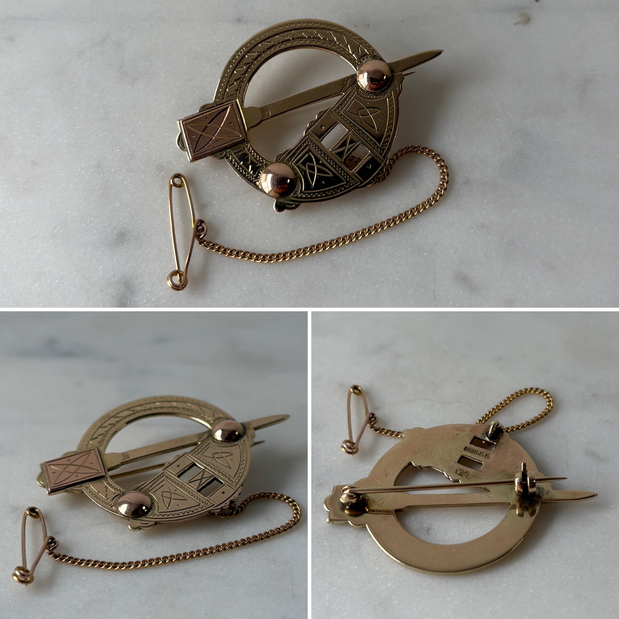 Yellow Gold Tara Brooch