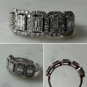 5 Stone Emerald Cut Ring